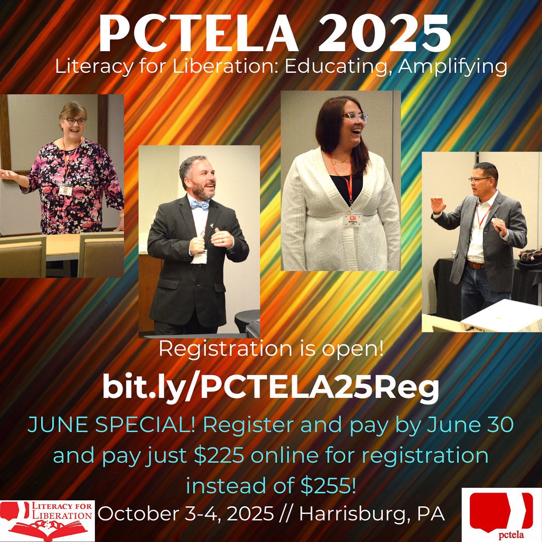 PCTELA (@pctelanews) on Twitter photo It’s the first official day of summer! ☀️
Celebrate by registering for #pctela25 and saving with our June special! Just 10 days left to take advantage.
bit.ly/PCTELA25Reg
<a href="/ncte/">National Council of Teachers of English (NCTE)</a> <a href="/PADeptofEd/">PA Department of Education</a> <a href="/PAEduChat1/">PAEduChat</a> <a href="/PSEA/">PSEA</a> <a href="/StudentPSEA/">Student PSEA</a> <a href="/WPCTEtweets/">WPCTE</a> <a href="/writingproject/">Writing Project</a> It’s the first official day of summer! ☀️
Celebrate by registering for #pctela25 and saving with our June special! Just 10 days left to take advantage.
bit.ly/PCTELA25Reg
<a href="/ncte/">National Council of Teachers of English (NCTE)</a> <a href="/PADeptofEd/">PA Department of Education</a> <a href="/PAEduChat1/">PAEduChat</a> <a href="/PSEA/">PSEA</a> <a href="/StudentPSEA/">Student PSEA</a> <a href="/WPCTEtweets/">WPCTE</a> <a href="/writingproject/">Writing Project</a>