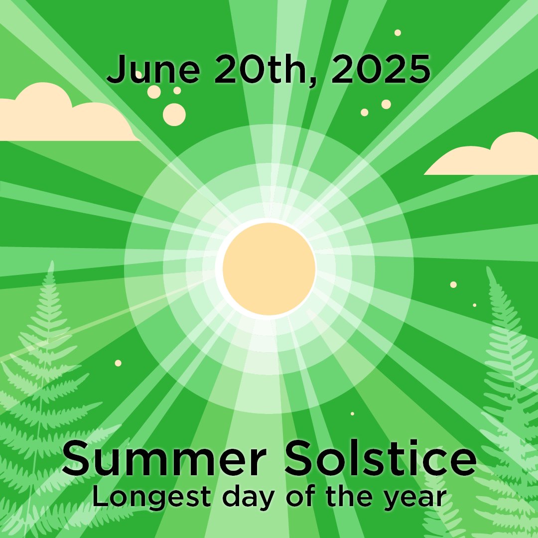 Happy Summer Solstice! 😎

May you all enjoy the longest day of the year today with #smiles and #sunshine!