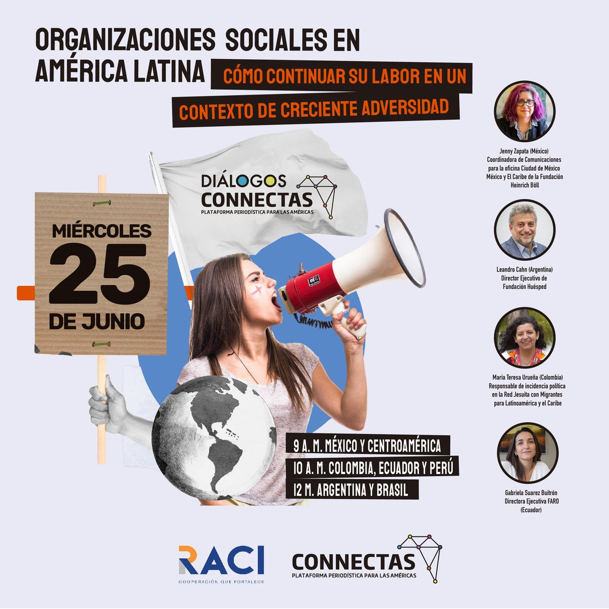 CONNECTASLab (@connectaslab) on Twitter photo #DiálogosCONNECTAS |🗣️ En esta conversación sobre organizaciones sociales contaremos con la participación de:
🟠Gabriela Suárez (<a href="/FARO_org/">FARO</a>)
🟠Jenny Zapata (<a href="/boell_MXCA/">Heinrich-Böll-Stiftung Ciudad de México</a>)
🟠@LeandroCahn (<a href="/FundHuesped/">Fundación Huésped</a>)
🟠María Teresa Urueña (<a href="/RJM_LAC/">RedJesuitaConMigrantes-LAC</a>)
⬇️ Asegura tu lugar.
us06web.zoom.us/webinar/regist… #DiálogosCONNECTAS |🗣️ En esta conversación sobre organizaciones sociales contaremos con la participación de:
🟠Gabriela Suárez (<a href="/FARO_org/">FARO</a>)
🟠Jenny Zapata (<a href="/boell_MXCA/">Heinrich-Böll-Stiftung Ciudad de México</a>)
🟠@LeandroCahn (<a href="/FundHuesped/">Fundación Huésped</a>)
🟠María Teresa Urueña (<a href="/RJM_LAC/">RedJesuitaConMigrantes-LAC</a>)
⬇️ Asegura tu lugar.
us06web.zoom.us/webinar/regist…