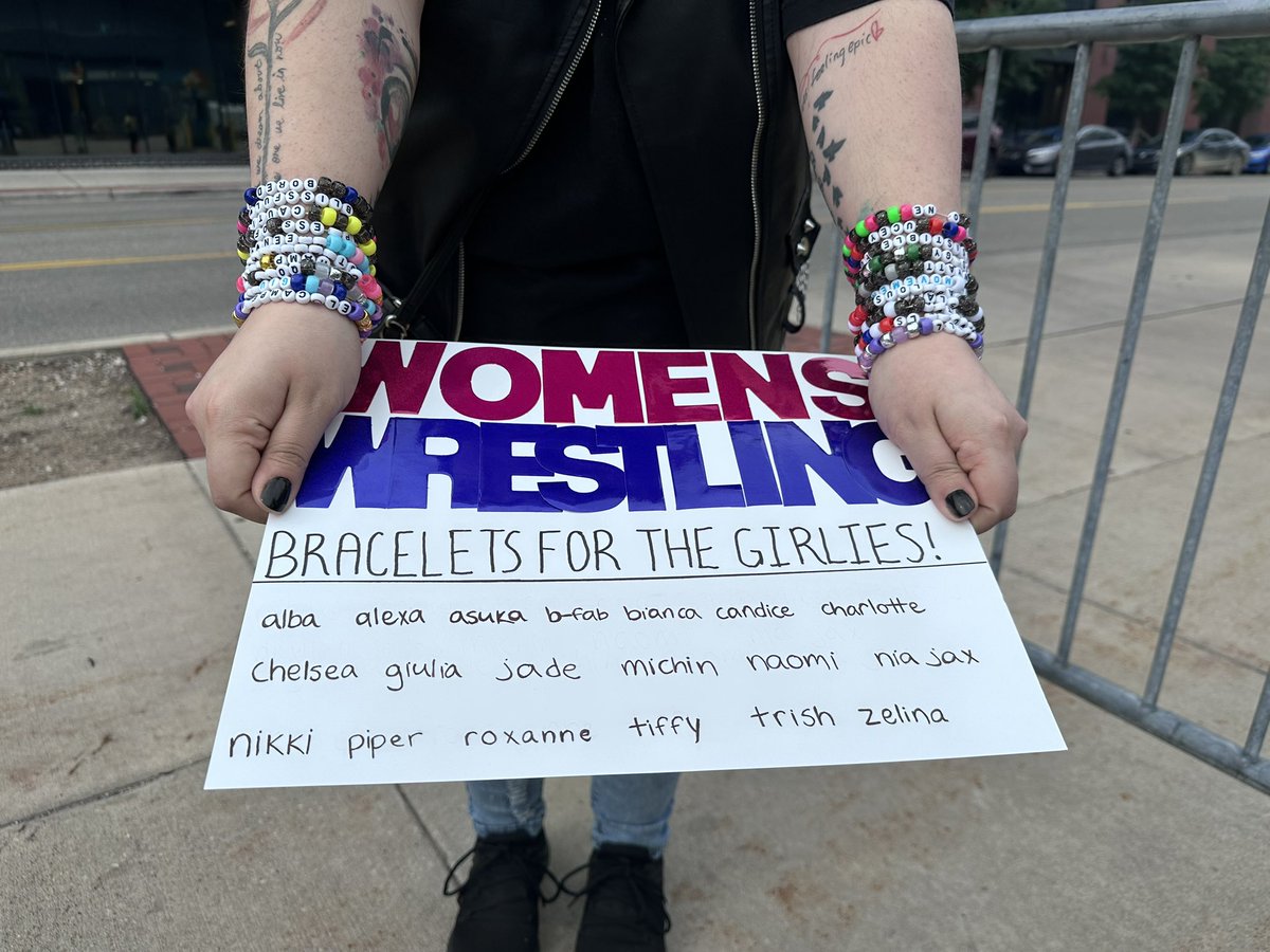 makayla 52 (@uceynightmare) on Twitter photo ready for smackdown, hoping to get these bracelets to my favs!
<a href="/AlexaBliss_WWE/">Lexi (Kaufman) Cabrera</a> <a href="/WWEAsuka/">ASUKA / 明日華</a> <a href="/MsCharlotteWWE/">Charlotte Flair</a> <a href="/ImChelseaGreen/">CHELSEA GREEN</a> <a href="/MiaYim/">Michin 미친</a> <a href="/TheTrinity_Fatu/">Trinity</a> <a href="/LinaFanene/">Lina Fanene</a> <a href="/WWENikkiCross/">Nikki Cross</a> <a href="/roxanne_wwe/">roxanne</a> <a href="/trishstratuscom/">Trish Stratus</a> <a href="/ZelinaVegaWWE/">ZV</a> the guys <a href="/DMcIntyreWWE/">Drew</a> <a href="/ArcherOfInfamy/">Damian Priest</a> <a href="/WWEUsos/">The Usos</a> more tagged! ready for smackdown, hoping to get these bracelets to my favs!
<a href="/AlexaBliss_WWE/">Lexi (Kaufman) Cabrera</a> <a href="/WWEAsuka/">ASUKA / 明日華</a> <a href="/MsCharlotteWWE/">Charlotte Flair</a> <a href="/ImChelseaGreen/">CHELSEA GREEN</a> <a href="/MiaYim/">Michin 미친</a> <a href="/TheTrinity_Fatu/">Trinity</a> <a href="/LinaFanene/">Lina Fanene</a> <a href="/WWENikkiCross/">Nikki Cross</a> <a href="/roxanne_wwe/">roxanne</a> <a href="/trishstratuscom/">Trish Stratus</a> <a href="/ZelinaVegaWWE/">ZV</a> the guys <a href="/DMcIntyreWWE/">Drew</a> <a href="/ArcherOfInfamy/">Damian Priest</a> <a href="/WWEUsos/">The Usos</a> more tagged!