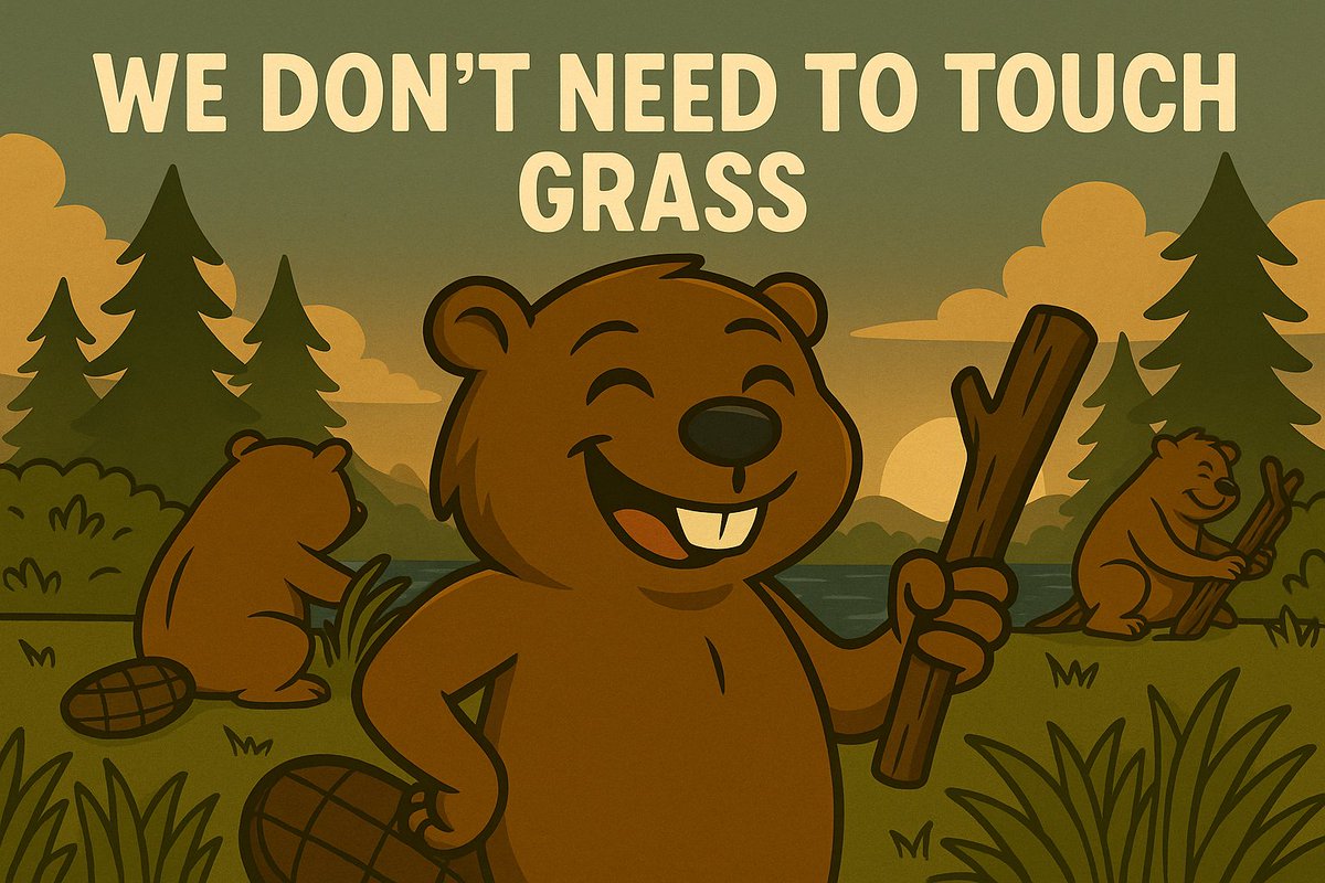 Dammit_Meme's tweet photo. 🦫Beavers don’t need to touch grass —
We touch sticks and water 🪵🌊

Every. $Dammit. Day. https://t.co/E0Q5a0vB7s