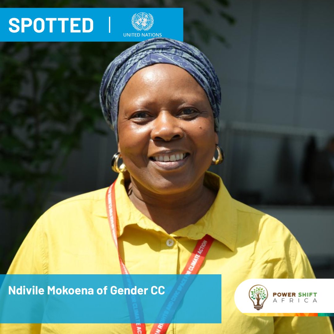 Power Shift Africa (@powershftafrica) on Twitter photo SPOTTED IN BONN: Ndivile Mokoena of <a href="/GenderCcsa/">GenderCCSA</a>
Ndivile is back at Bonn for her 7th SB session!
She’s following key tracks on: Agriculture, Adaptation and Gender
What she’s watching for over the next two weeks:
🔹Gender-responsive GGA indicators
🔹Inclusive, equitable NAP SPOTTED IN BONN: Ndivile Mokoena of <a href="/GenderCcsa/">GenderCCSA</a>
Ndivile is back at Bonn for her 7th SB session!
She’s following key tracks on: Agriculture, Adaptation and Gender
What she’s watching for over the next two weeks:
🔹Gender-responsive GGA indicators
🔹Inclusive, equitable NAP