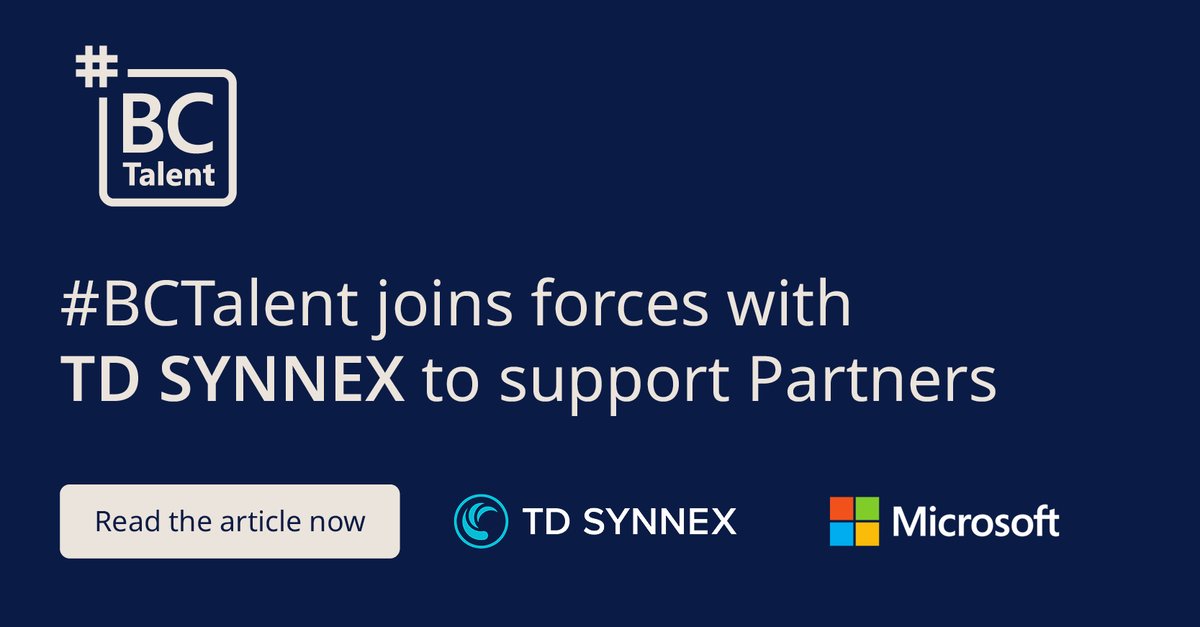 📢 Big news! #BCTalent + TD SYNNEX = a powerful partnership to boost #MSDyn365 Business Central success.

From hiring to training, Partners now have the support they need to thrive. 🚀

Read our article now:  reimagine-your-future.com/td_synnex_part…

#TDSYNNEX #BusinessCentral #MicrosoftDynamics