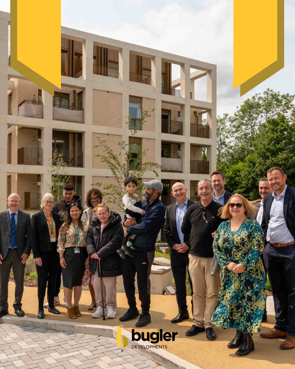 Bugler Developments, together with our client, Dacorum Borough Council celebrated the official opening of the award-winning Mountbatten View development in Hemel Hempstead.
🏡 58 new homes all for social rent.
☀️ Joined by new residents.
➡️ Find out more bit.ly/3G0vILK