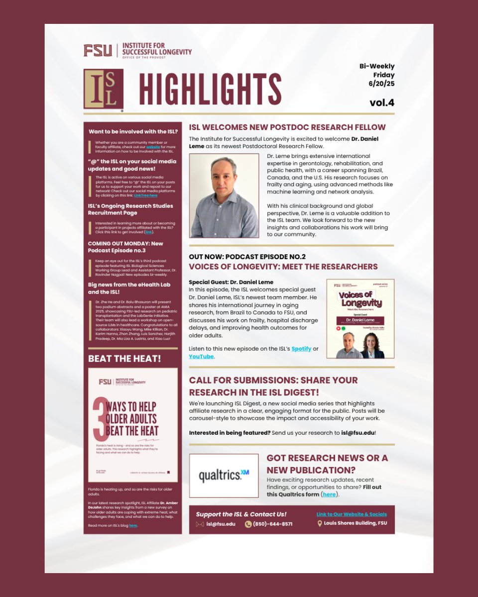 islfsu's tweet image. 📬 ISL Bi-Weekly Newsletter | Volume 4
Read the full issue here: isl.fsu.edu/article/isl-bi…
🔗 Link also in bio!
#ISLFSU #AgingResearch #LongevityScience #FSUResearch