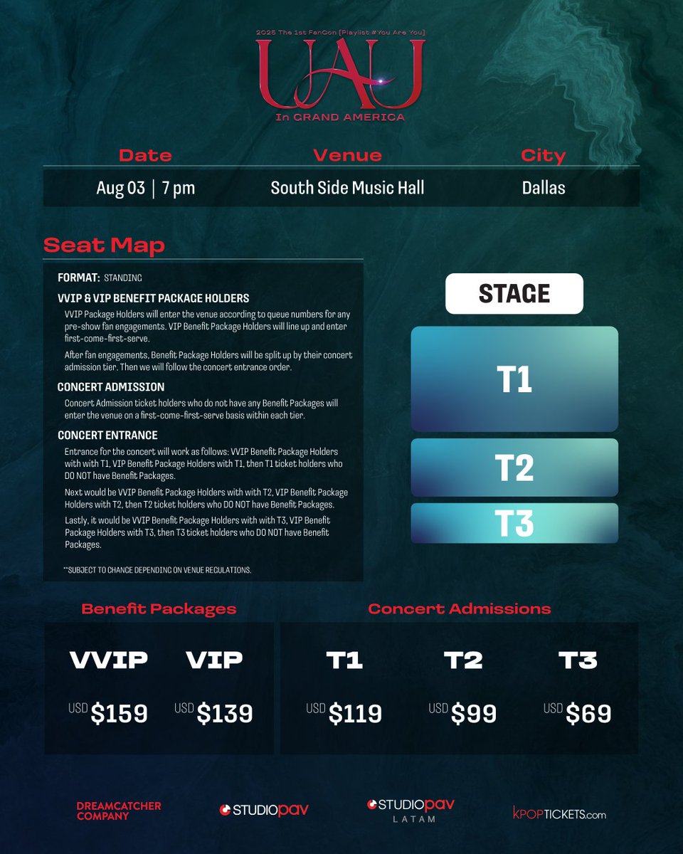 Dallas #InSomnia, we were able to upgrade the venue to SOUTH SIDE MUSIC HALL! 🎉

Tickets for go on sale TODAY (6/20) starting at the times listed below:
⏰ 2:00 PM ET - Concert Admission
⏰ 3:00 PM ET - Benefit Packages for EARLY ACCESS Members
⏰ 4:00 PM ET - Benefit Packages
