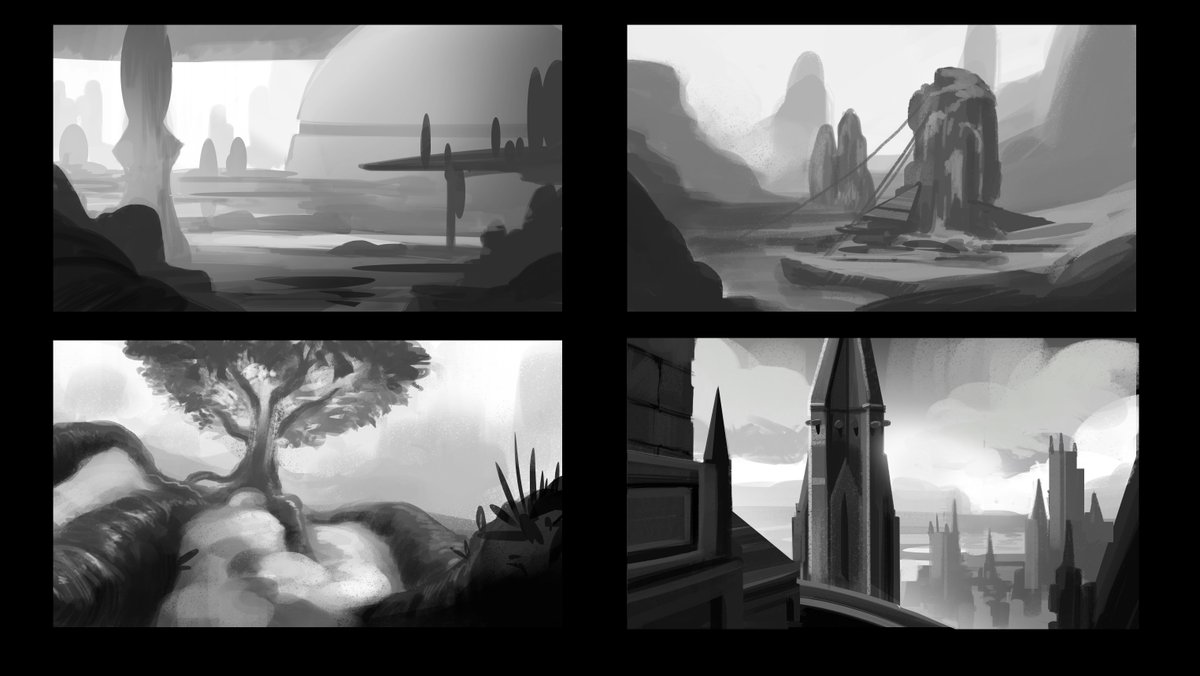 davesimondesign's tweet image. Fast B&W thumbnails to loosen up and test some shapes. Keeping the creative flow going. 🧠
#ConceptArt #DigitalArt #ArtShare