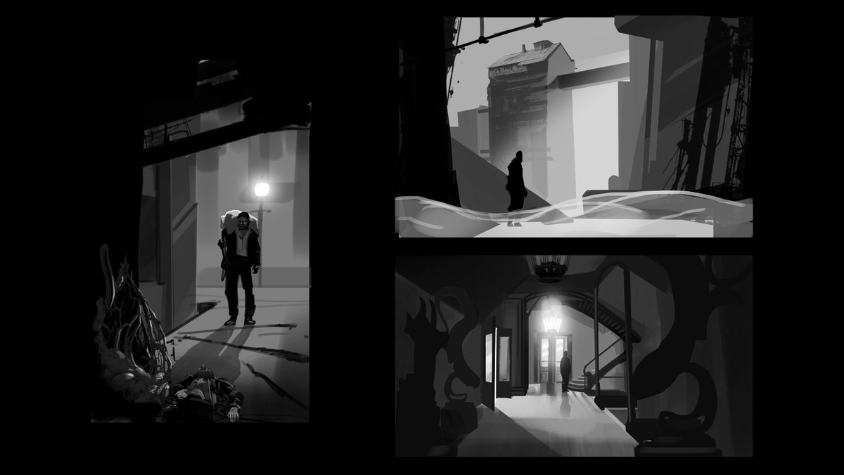davesimondesign's tweet image. Fast B&W thumbnails to loosen up and test some shapes. Keeping the creative flow going. 🧠
#ConceptArt #DigitalArt #ArtShare