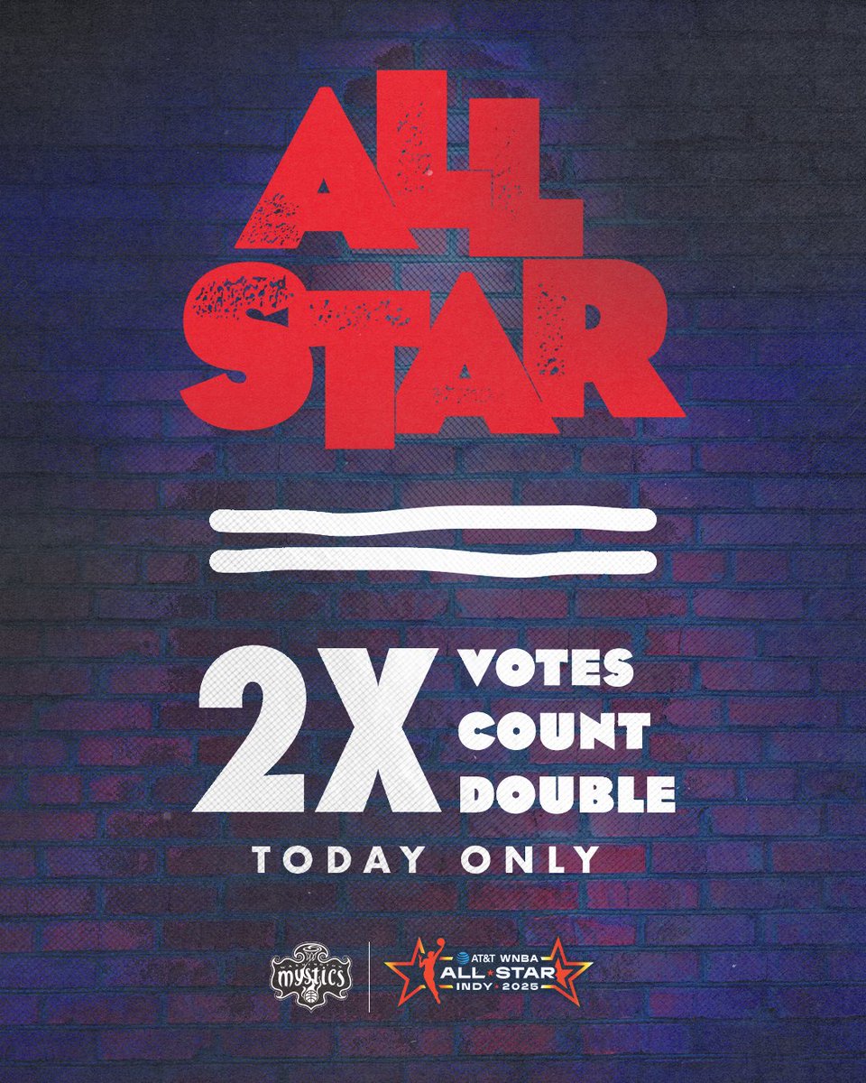 Hey Mystics Fam! It’s Double Vote Day ⭐ 

You know what to do. Vote Mystics to All-Star: on.nba.com/43OnTBR