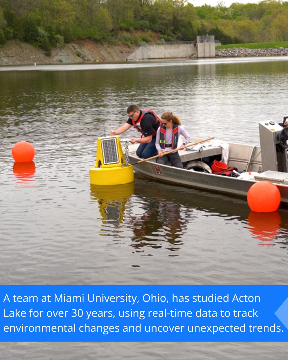 Miami University researchers have monitored Acton Lake for over 30 years. Revealing how land use, weather, and aquatic life shape this ecosystem.

See what decades of data tell us ➡️ fondriest.com/news/three-dec…

Photo Credit: Adapted from Josh Pene / DreamBox Studio