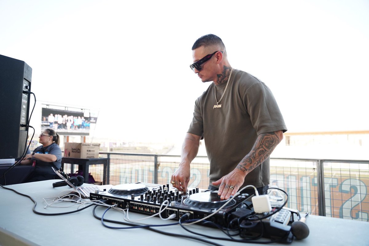 SocorroISD's tweet photo. El Paso legend DJ Johnny Kage did not disappoint! Thank you for bringing the energy to our first-ever Recruitment &amp; Enrollment Expo and uniting our #TeamSISD community with an unforgettable set! https://t.co/o46ARgijtm
