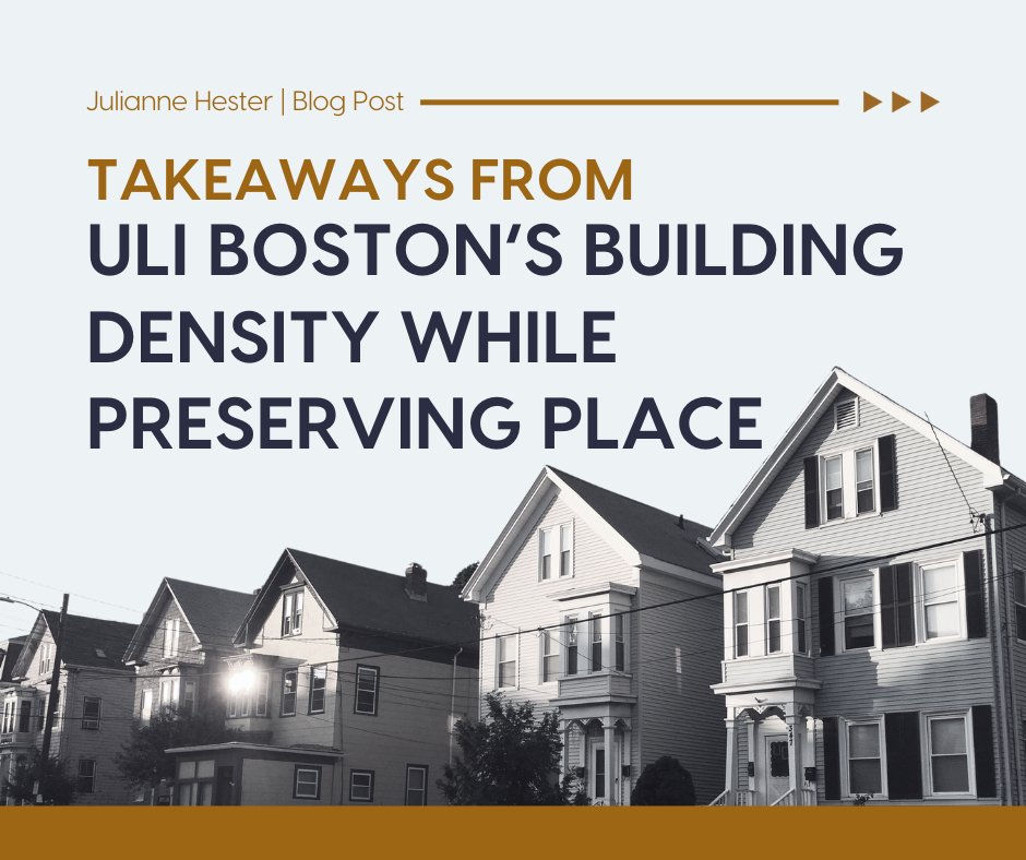 Urban Land Institute’s Boston chapter recently hosted its "Building Density While Preserving Place" event at MIT on how municipalities can encourage development while preserving the history of their communities.

Read the event's key takeaways here: loom.ly/RrYH3oc