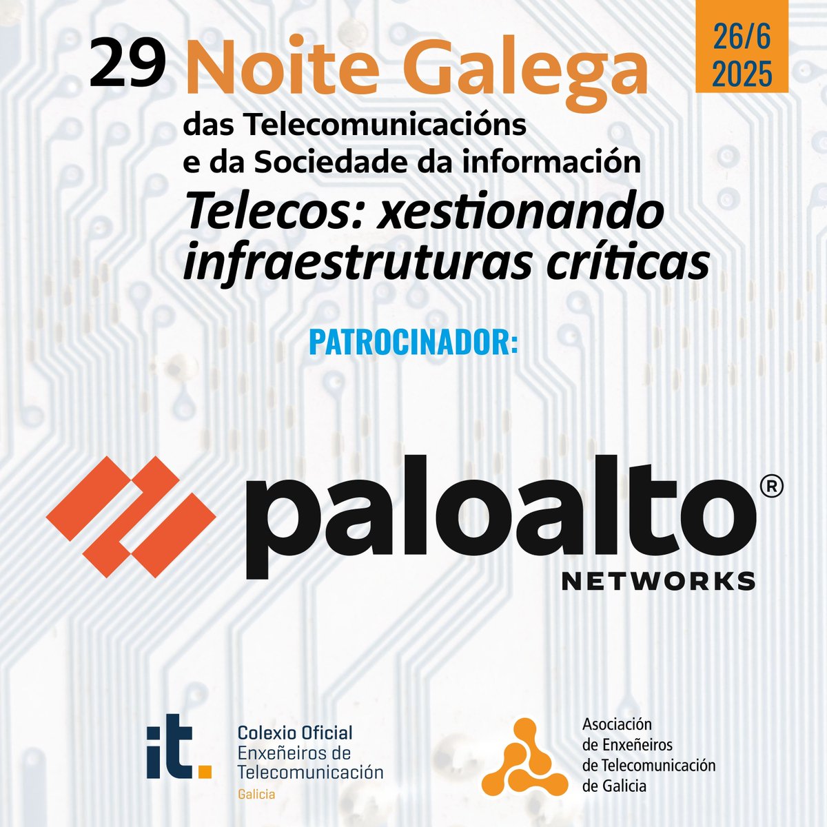 AETG-COETG (@aetgcoetg) on Twitter photo A empresa especialista en ciberseguridade <a href="/PaloAltoNtwks/">Palo Alto Networks</a> Palo Alto Networks patrocina a XXIX Noite Galega das Telecomunicacións e da Sociedade da Información. Moitísimas grazas por contribuír a facela realidade! A empresa especialista en ciberseguridade <a href="/PaloAltoNtwks/">Palo Alto Networks</a> Palo Alto Networks patrocina a XXIX Noite Galega das Telecomunicacións e da Sociedade da Información. Moitísimas grazas por contribuír a facela realidade!