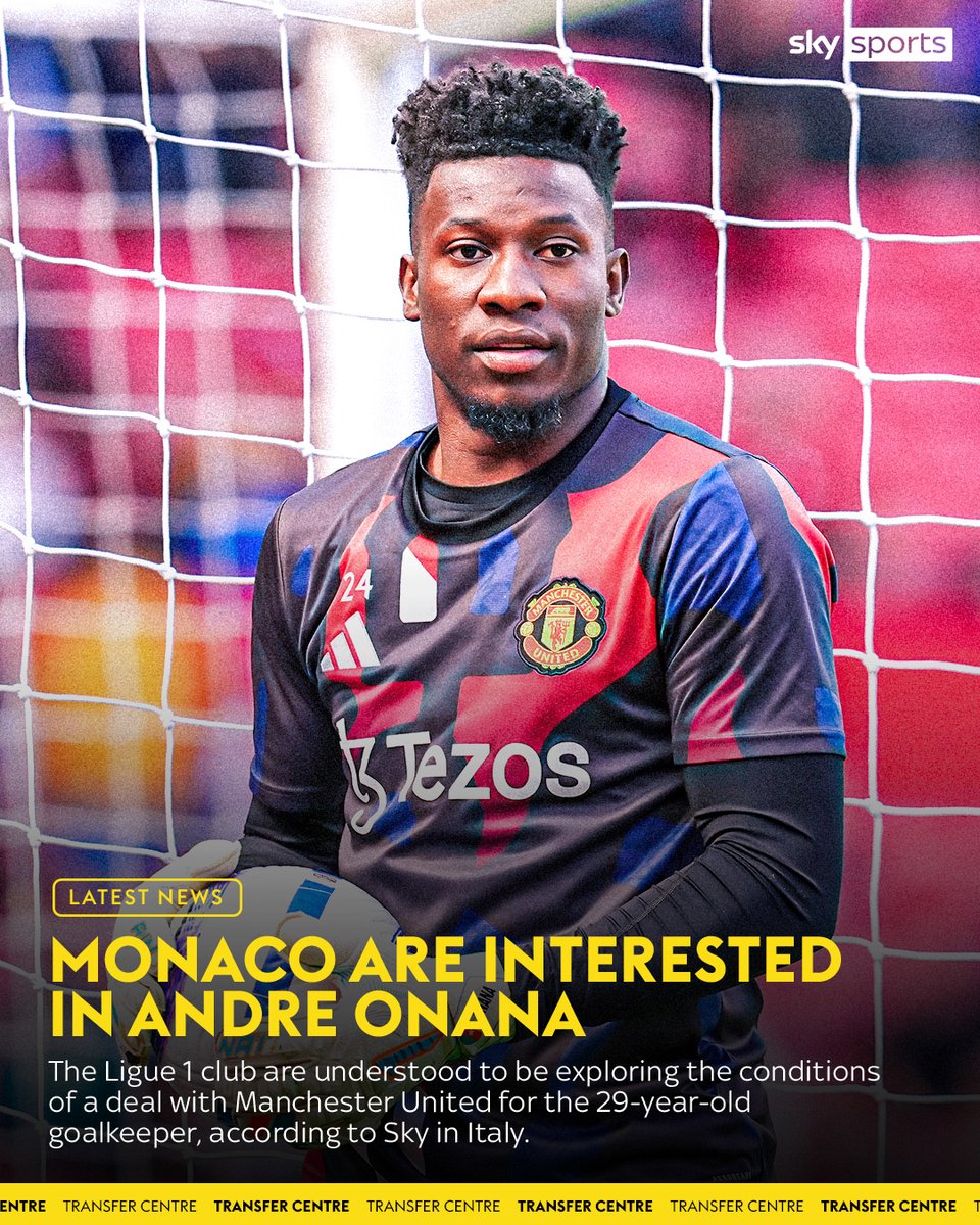 Monaco are interested in Manchester United goalkeeper Andre Onana, according to Sky in Italy 💬