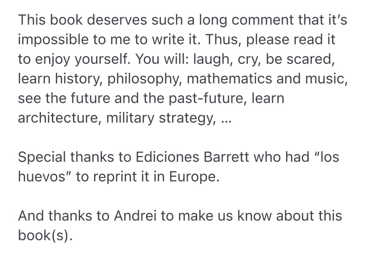 A comment to my review of Los sorias <a href="/LibrosBarrett/">Editorial Barrett</a>