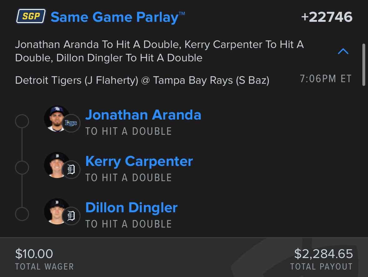 Fanduel MLB Triple Double ⚾️

Played Dingler double straight for .225