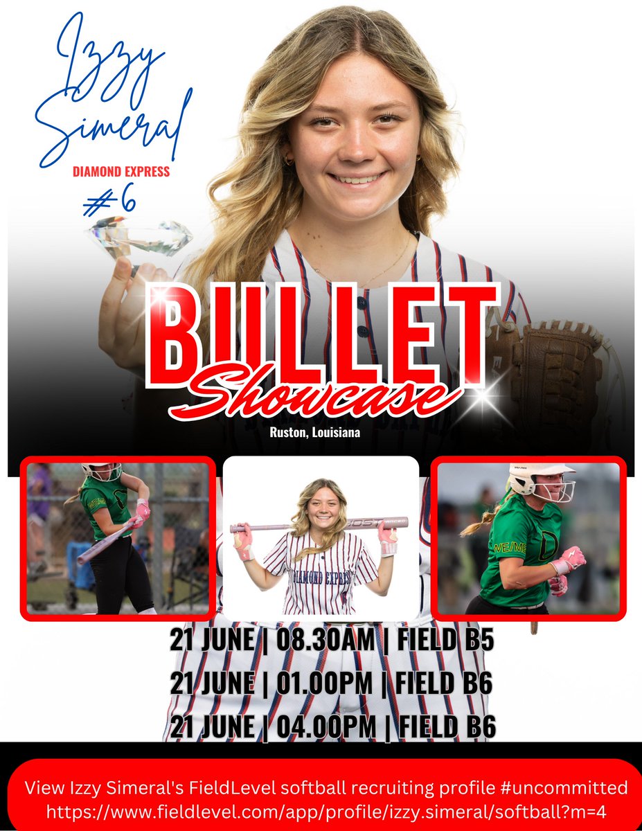 IzzySimeral's tweet photo. Headed to Ruston! #BulletShowcase #Classof26Softball https://t.co/D648OcIQ8I