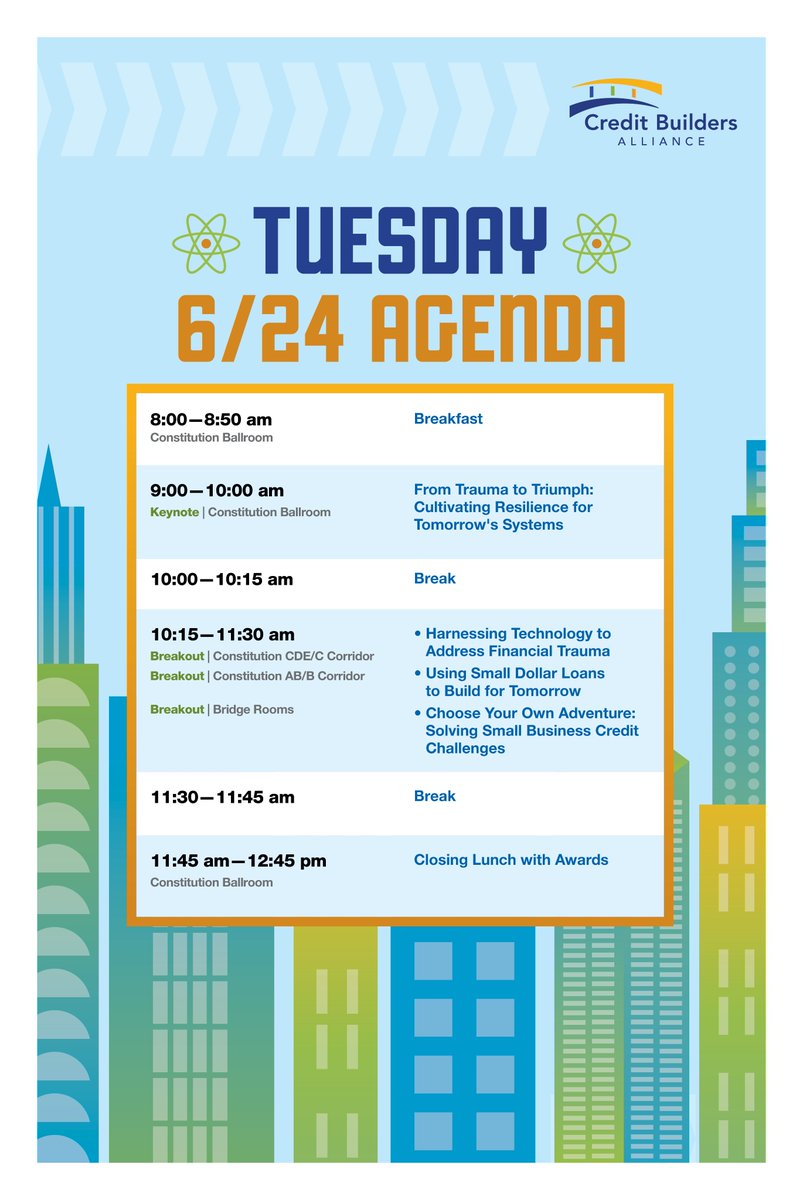 #CBASummit2025
Credit Builders Alliance Summit - Day 2
Today's Agenda:
