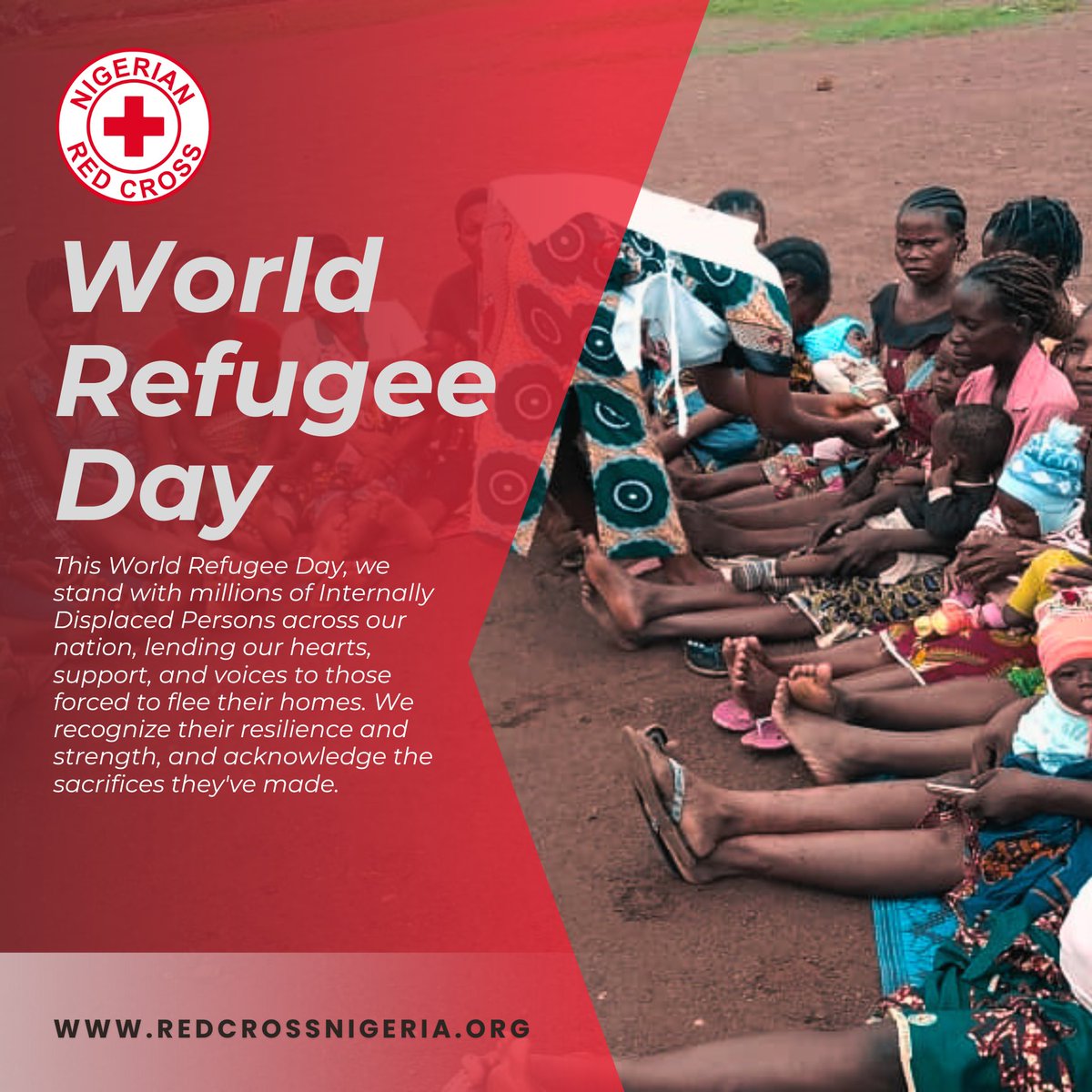 On World Refugee Day, the Nigerian Red Cross stands in solidarity with thousands of Internally Displaced Persons (IDPs) across Nigeria. We lend our hearts, support, and humanitarian expertise to those affected by conflict and crisis. As a leading humanitarian organization, we