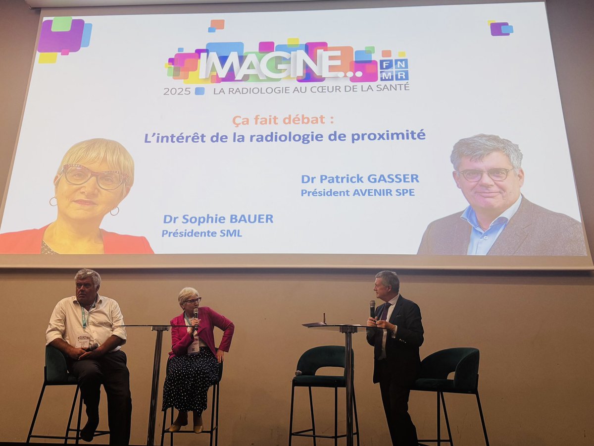 ➡️ Quid de l’intérêt de la radiologie de proximité ?
Les Dr Sophie Bauer (SML Syndicat des Médecins Libéraux) et Dr Patrick Gasser (Avenir Spé) en parlent durant IMAGINE 2025 !