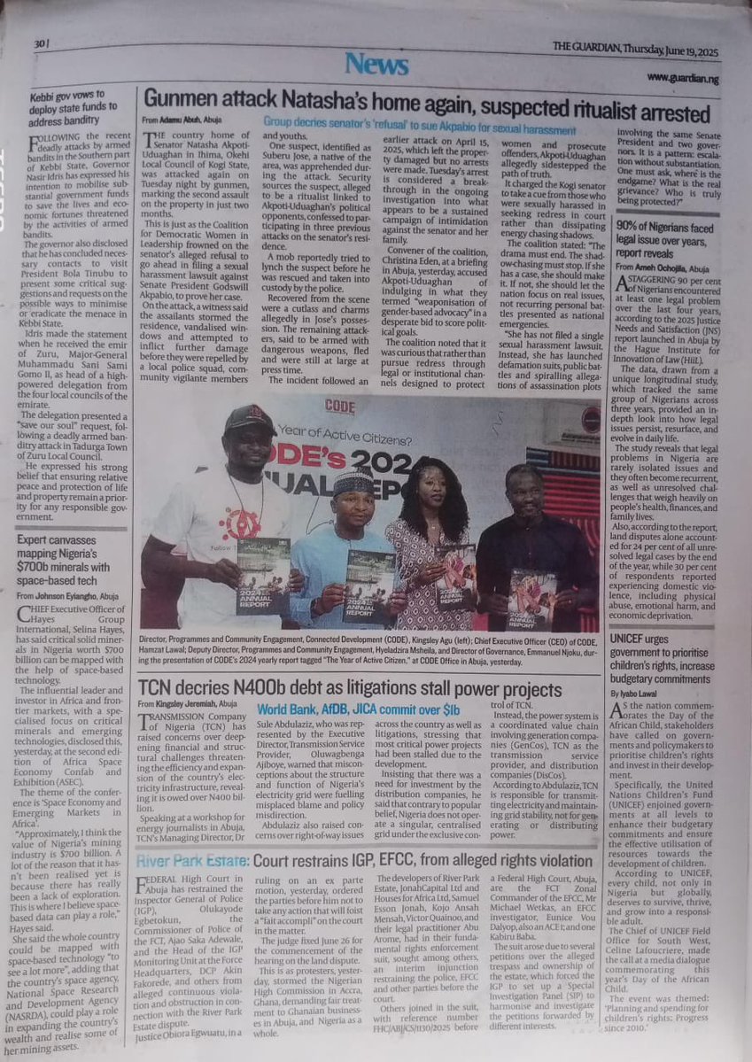 Photo News and Media Headlines from the launch of Connected Development’s (@connected_dev) 2024 Annual Report

Full report via👇

pulse.ng/articles/undef…

thesightnews.com/2025/06/18/cod…

#ConnectedDevMediaVoices #TheYearOfActiveCitizens #AnnualReport