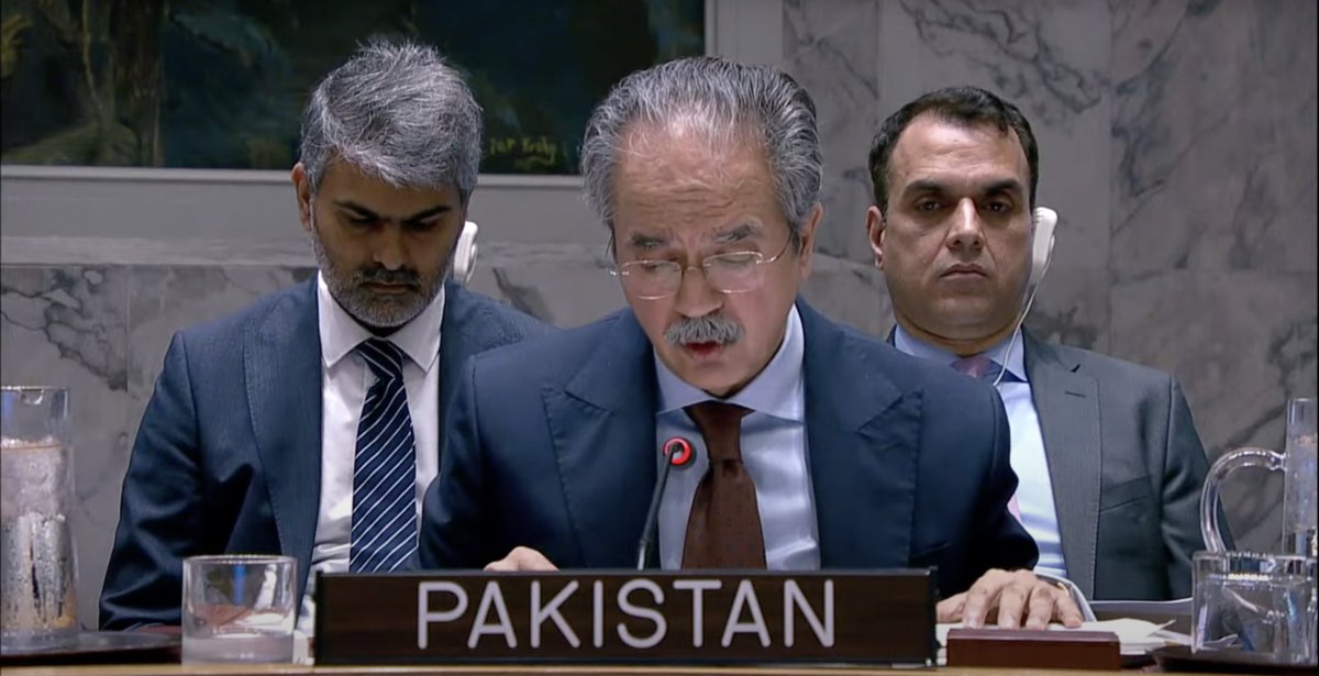 Anas Mallick (@anasmallick) on Twitter photo "Pakistan strongly condemns the unjustified and illegitimate aggression by Israel. We unequivocally denounce the blatant attacks and military strikes carried out by Israel", says <a href="/Asimiahmad/">Asim Iftikhar Ahmad</a>, #Pakistan's Permanent Rep at the UN During the ongoing UNSC meeting "Pakistan strongly condemns the unjustified and illegitimate aggression by Israel. We unequivocally denounce the blatant attacks and military strikes carried out by Israel", says <a href="/Asimiahmad/">Asim Iftikhar Ahmad</a>, #Pakistan's Permanent Rep at the UN During the ongoing UNSC meeting