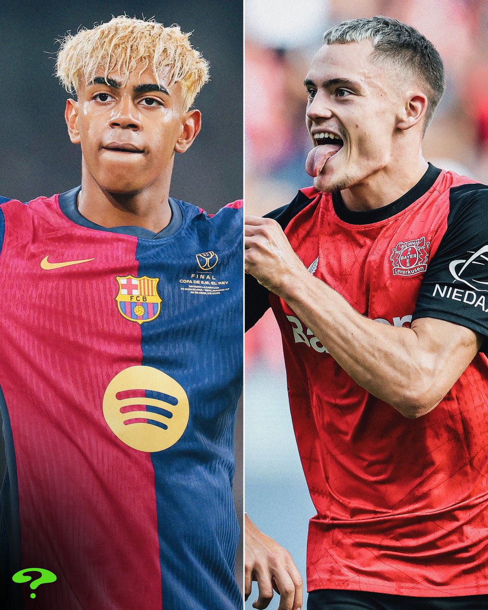 Highest rated players under the age of 23 in Europe's top five leagues last season (30+ apps):

◎ 8.01 - Lamine Yamal
◎ 7.50 - Florian Wirtz
◎ 7.33 - Andrey Santos
◎ 7.30 - Rayan Cherki
◎ 7.27 - Jude Bellingham