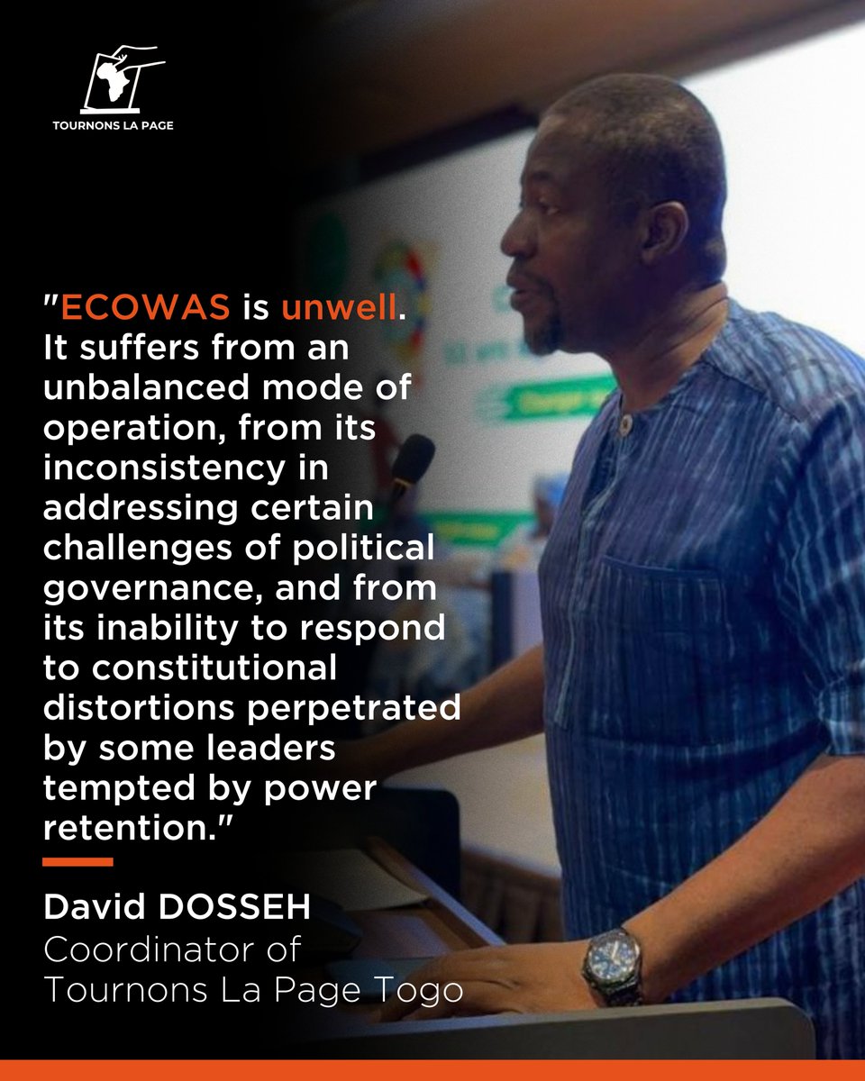 Tournons La Page (@tournonslapage) on Twitter photo 🎥 Watch the full speech by <a href="/PrDosseh/">Pr. David Ekoué Dosseh</a> during the Regional Conference on the 50th anniversary of #ECOWAS: “Change or Perish?”, organized by <a href="/AfrikajomCenter/">Afrikajom Center</a>, held on June 18–20, 2025 in #Senegal: ➡️ cutt.ly/1rW2mhhp 🎥 Watch the full speech by <a href="/PrDosseh/">Pr. David Ekoué Dosseh</a> during the Regional Conference on the 50th anniversary of #ECOWAS: “Change or Perish?”, organized by <a href="/AfrikajomCenter/">Afrikajom Center</a>, held on June 18–20, 2025 in #Senegal: ➡️ cutt.ly/1rW2mhhp