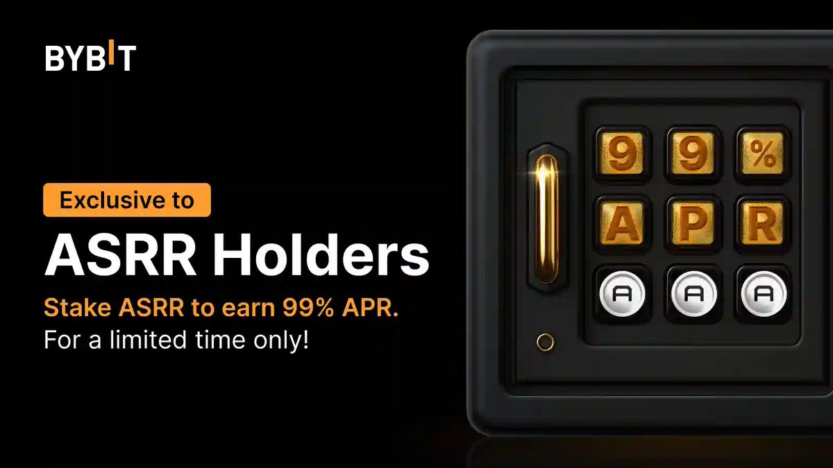 Hey fam! Have you staked your $ASRR yet on <a href="/Bybit_Official/">Bybit</a>?

🔥 99% APR is live!
Stake now, earn more, and join the future of decentralized AI

There's still time to ride the yield wave:
👉 bybit.com/invite?ref=DQL…