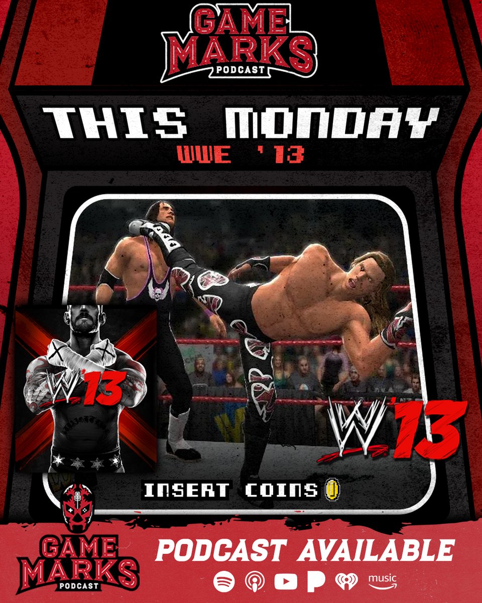 GameMarksPod's tweet photo. Monday on The Game Marks Podcast we play WWE 13!

How does the last WWE game published by THQ hold up? Only two episodes left! Catch up now!

🎧https://t.co/PBQ1SAMw8m
📼https://t.co/ET9pvacysO https://t.co/fAJo18LvDU
