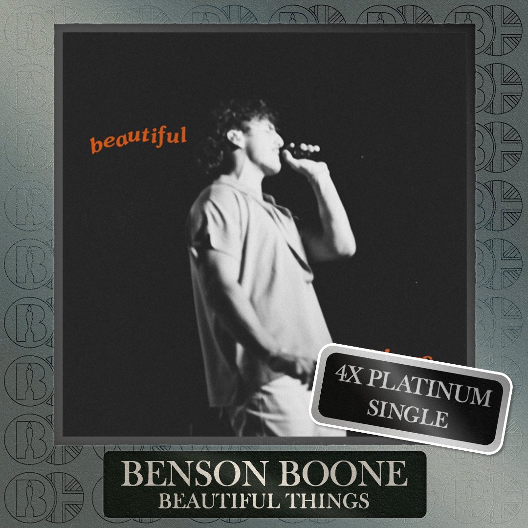'Beautiful Things', the single by <a href="/bensonboone/">Benson</a>, is now #BRITcertified 4x Platinum