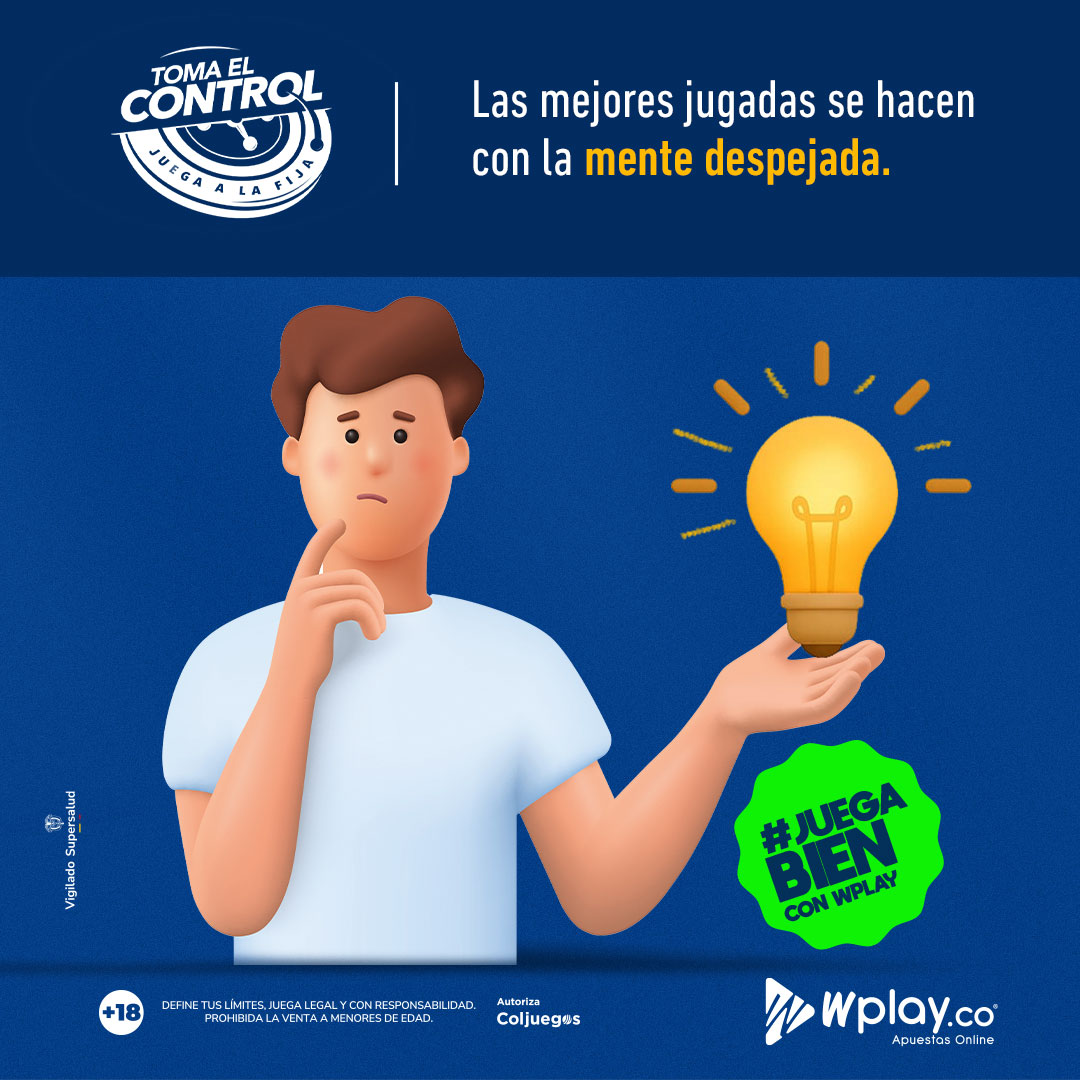 Wplay (@wplaycolombia) on Twitter photo El juego responsable es juego inteligente. Controla tu presupuesto y disfruta sin riesgos 💡 #JuegaBien <a href="/ColjuegosCo/">@ColjuegosCo</a> El juego responsable es juego inteligente. Controla tu presupuesto y disfruta sin riesgos 💡 #JuegaBien <a href="/ColjuegosCo/">@ColjuegosCo</a>