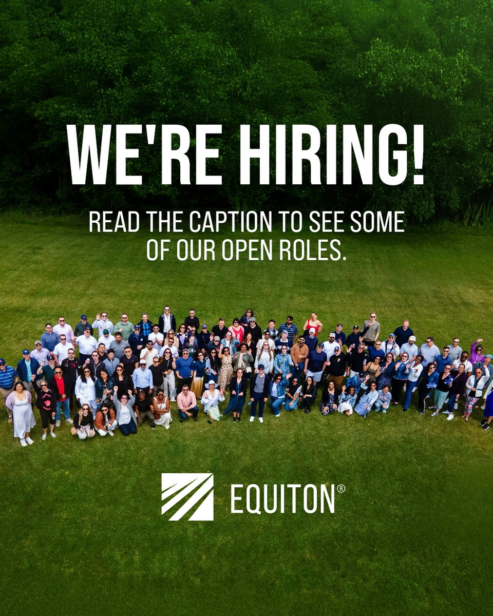 As Equiton continues to expand to meet the needs of our growing investor base, we're looking for driven individuals to join our team.

👇 Explore our open positions and be part of a company where your work makes a real impact: linkedin.com/company/equito…