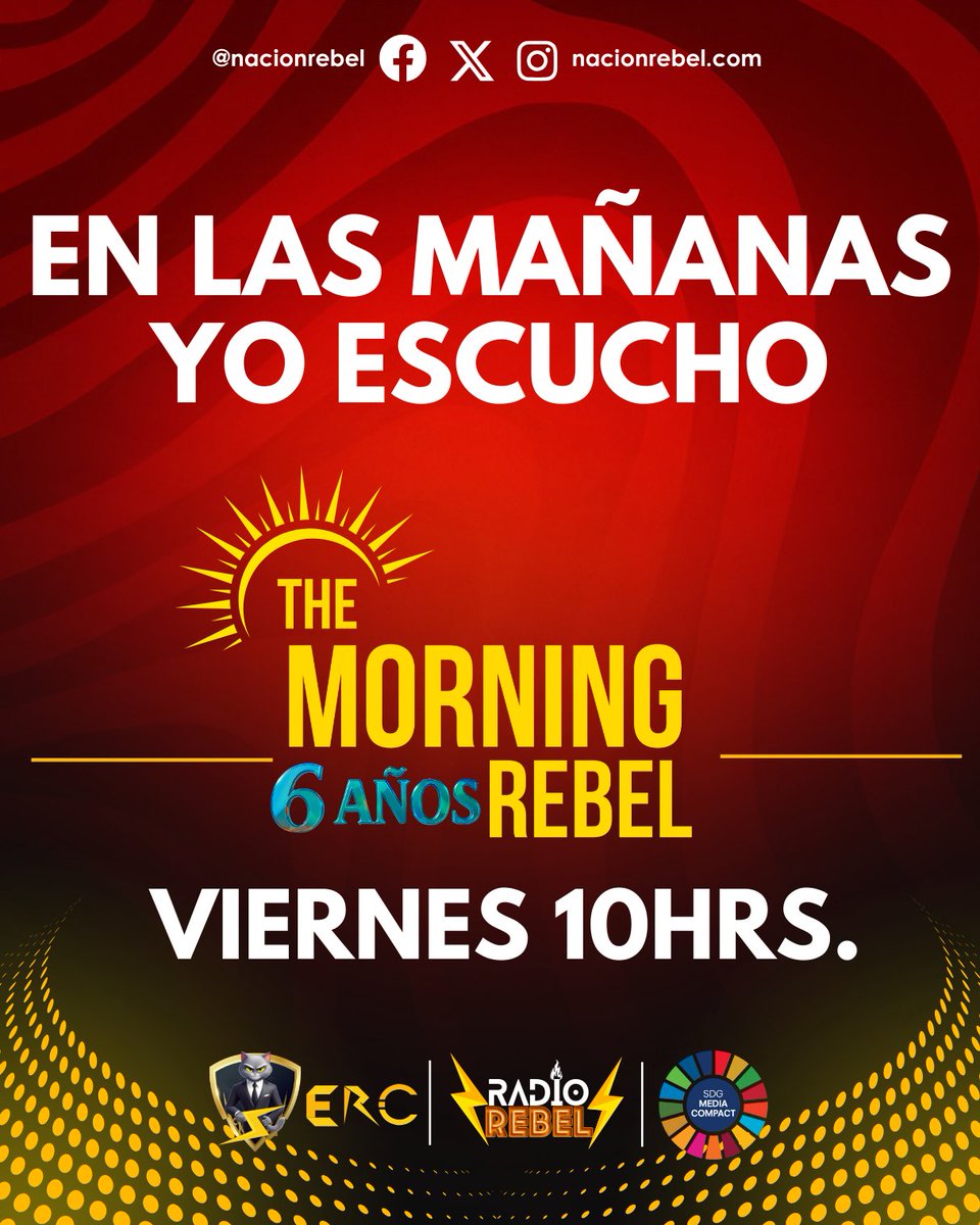 The Morning Rebel☀️ I Al aire 🔥🎼 listenonlineradio.com/colombia/radio…

🎧 Nacionrebel.com