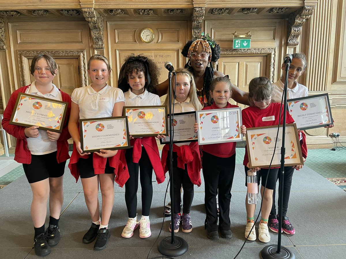 GD_Primary's tweet image. We had a great afternoon at the @DECLeeds global learning awards today. We came away with 7 awards in 4 different categories. @NHM_London @rhs @Child_Leeds @ClimateActLeeds