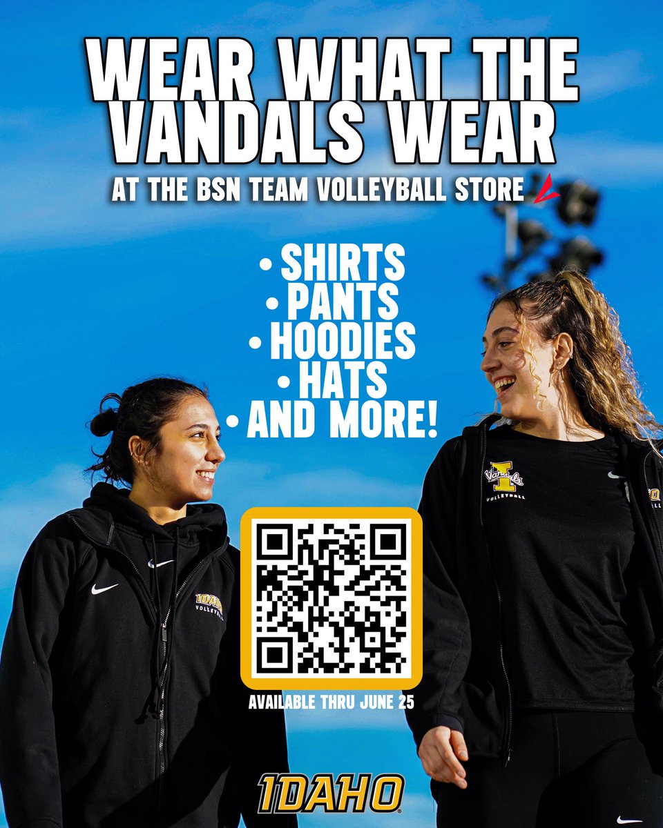 𝑻𝒉𝒆 𝑽𝒂𝒏𝒅𝒂𝒍 𝑺𝒕𝒐𝒓𝒆 𝒊𝒔 𝑶𝑷𝑬𝑵! 🏷️

Now through June 25, visit the BSN team store to get your hands on some sweet Vandal Volleyball gear! ✌️

- Shirts
- Sweats
- Caps
- and much more! 

🔗: bsnteamsports.com/shop/McZVDJSz2o 

#GoVandals