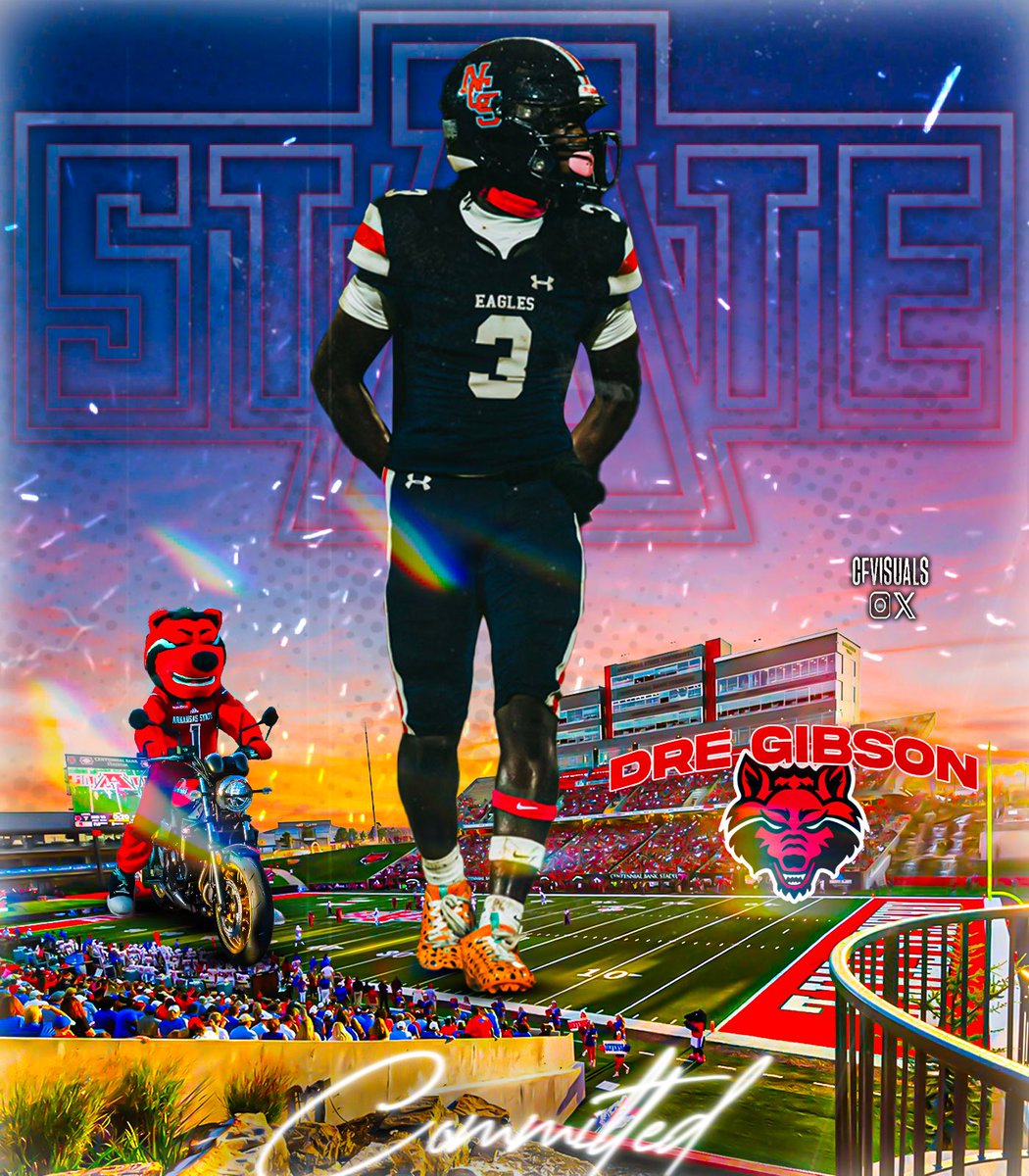 KeAndre Gibson (@kgfootball12) on Twitter photo 100% committed Thank you Arkansas State University 🔥🔥<a href="/ArkSt_Recruits/">ArkSt Recruits</a> <a href="/CoachJ_Ortiz/">Jalen Ortiz</a> <a href="/RileyElite3/">Riley Howard III 🇲🇭</a> <a href="/NCS_CoachT/">Kyle Tidwell</a>
<a href="/_NCSathletics/">Nashville Christian Athletics</a> <a href="/NCSRecruiting/">Nashville Christian Football Page</a>
<a href="/_Elite3/">ELITE 3</a> <a href="/RyanCallahan247/">Ryan Callahan</a>
<a href="/ChadSimmons_/">ChadSimmons</a> <a href="/clintbrew247/">Clint Brewster</a>
<a href="/RivalsWardlaw/">Lee Wardlaw</a> <a href="/On3sports/">On3</a> <a href="/Rivals/">Rivals</a> 100% committed Thank you Arkansas State University 🔥🔥<a href="/ArkSt_Recruits/">ArkSt Recruits</a> <a href="/CoachJ_Ortiz/">Jalen Ortiz</a> <a href="/RileyElite3/">Riley Howard III 🇲🇭</a> <a href="/NCS_CoachT/">Kyle Tidwell</a>
<a href="/_NCSathletics/">Nashville Christian Athletics</a> <a href="/NCSRecruiting/">Nashville Christian Football Page</a>
<a href="/_Elite3/">ELITE 3</a> <a href="/RyanCallahan247/">Ryan Callahan</a>
<a href="/ChadSimmons_/">ChadSimmons</a> <a href="/clintbrew247/">Clint Brewster</a>
<a href="/RivalsWardlaw/">Lee Wardlaw</a> <a href="/On3sports/">On3</a> <a href="/Rivals/">Rivals</a>