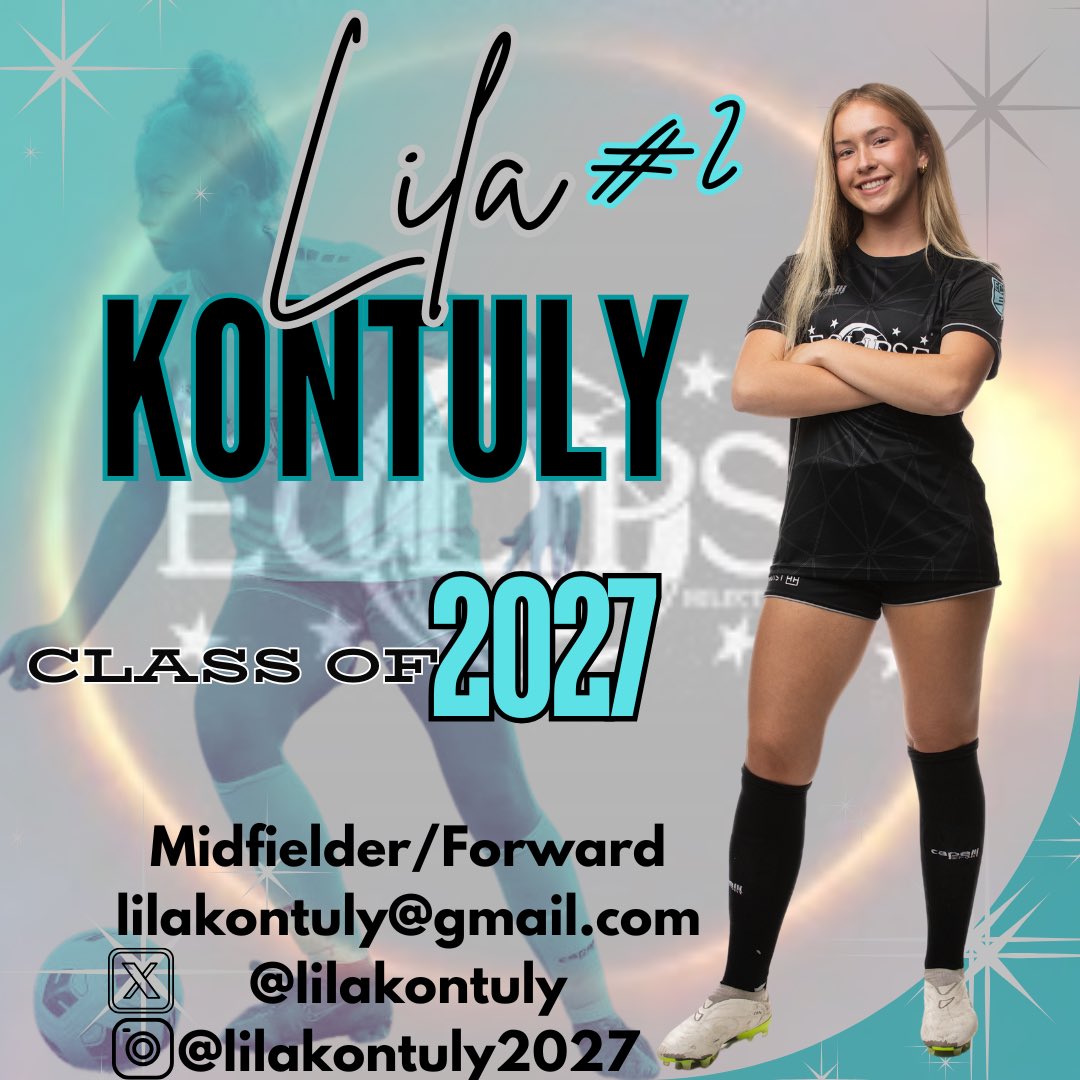 Lila Kontuly #2 
<a href="/LilaKontuly/">Lila Kontuly | ECNL 2027</a> 
⚽️: Midfielder/Forward
🎓: Maine South HS c/o 2027
Highlights: youtu.be/EDECsjef3kY