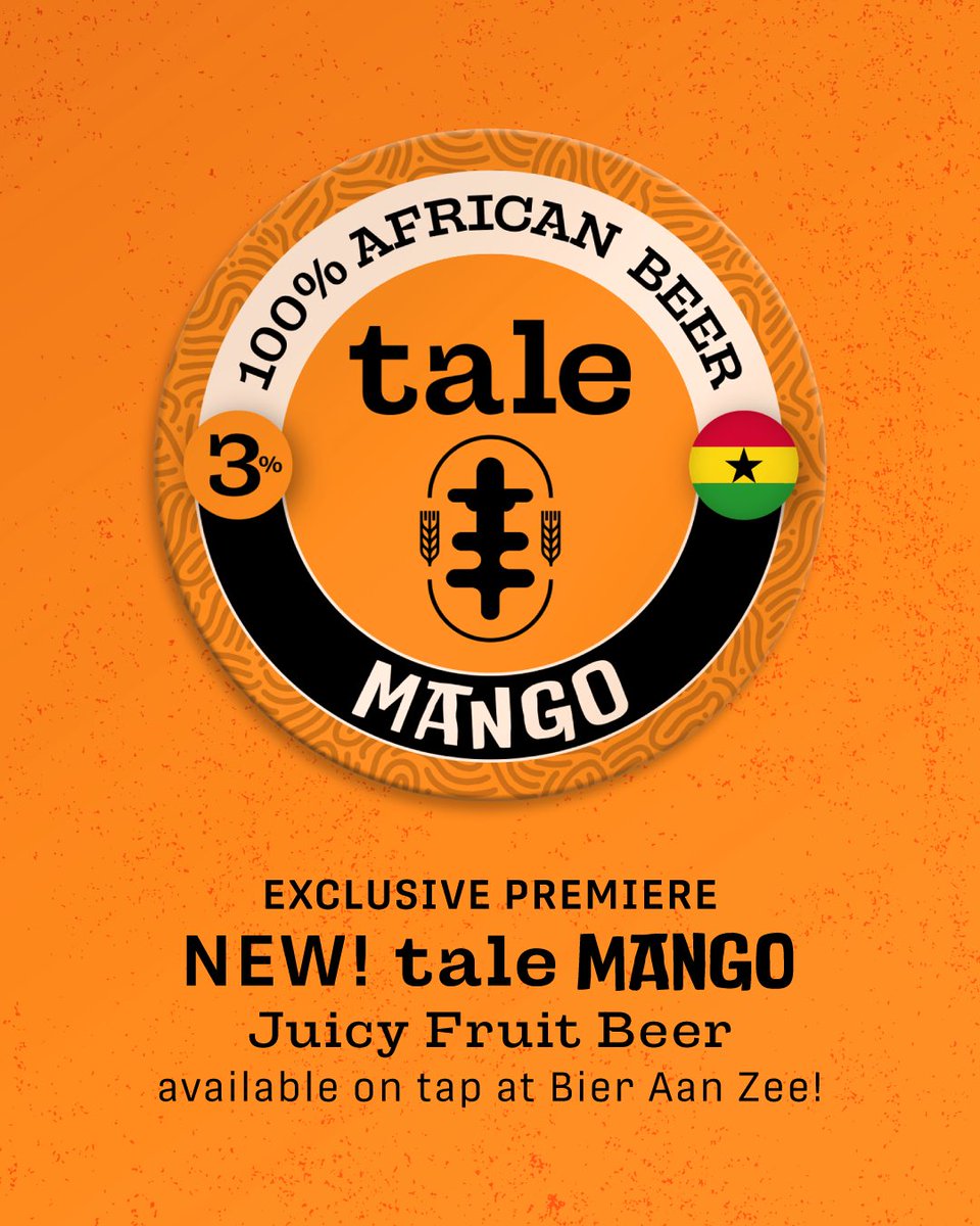 tale_beer's tweet photo. The next chapter of Tale Beer starts here π§πͺπΊ
New brews, bold flavour, and the first-ever pour of Tale Mango on tap β only at Bier aan Zee π
π
20β22 June | ποΈ FREE
π Zeedijk 174, Middelkerke
π» Tale & Tormales serving all weekend
#TaleBeer #TalesFromGhana #BierAanZee https://t.co/TPL0mYIk1Z