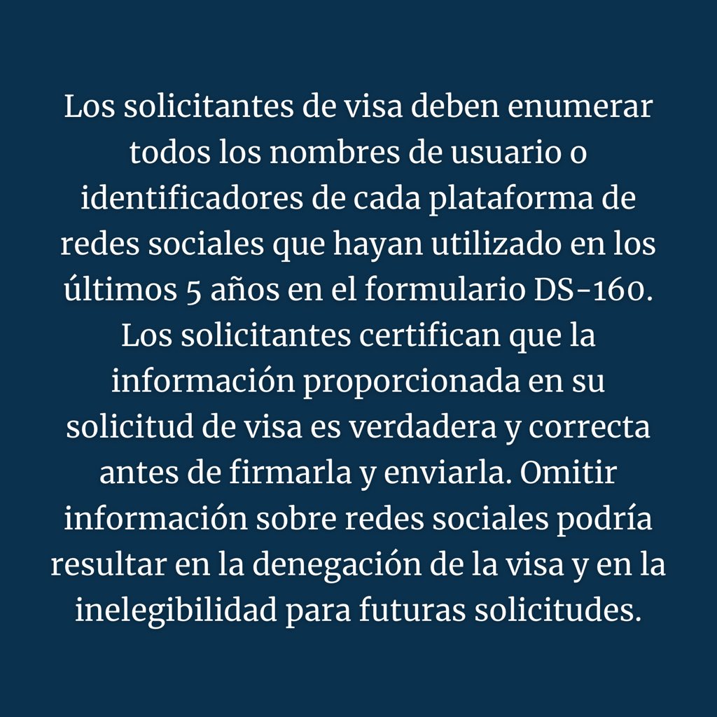 La Embajada de los Estados Unidos en Asunción reanudará la programación de citas para solicitudes de visa de no inmigrante tipo F, M y J. Visita nuestra página web (py.usembassy.gov/es) para conocer la disponibilidad de citas. A continuación, compartimos la actualización