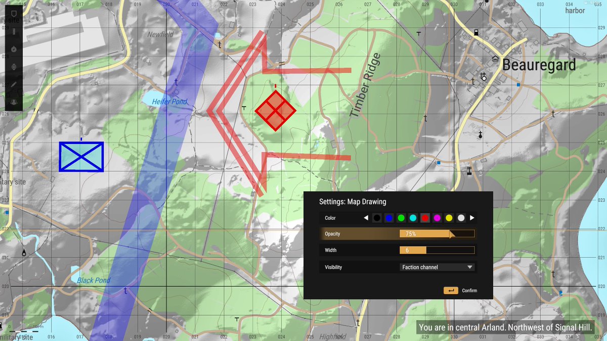 #ArmaReforger Map Drawing 1.0.5 is out! ✍️
Among other changes, this new update expands the line width limit and makes lines always cover the same area regardless of zoom.
You can now also see author and timestamp of existing drawings.
I also submitted the mod to #MANW2025.