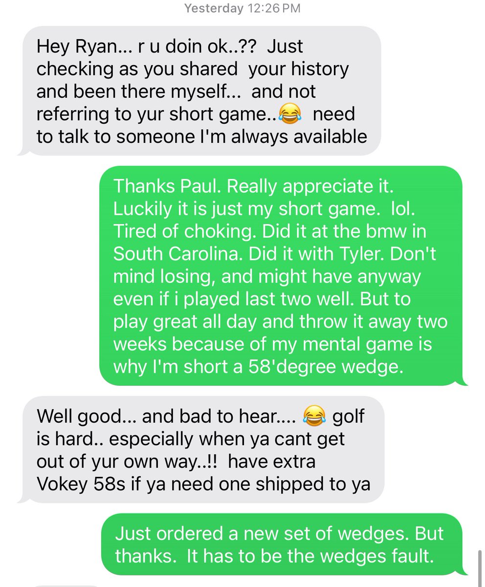 Real talk for a min:

After I lost my match the other day. I went home instead of hanging out after. 

A friend of mine sent me this text the next day. People, esp men don’t check in on each other.  This is a true friend. 

If we sent texts like this more often the world would be