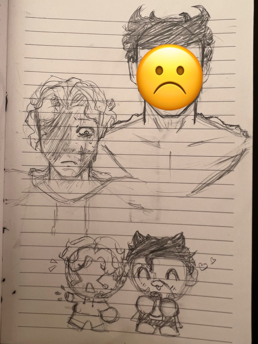 The_BobXD's tweet photo. I didn’t like how sinister marks face turned out but I have drawn it. Doodle below is unrelated. #sinwill #willmark https://t.co/1o8aOxBydf