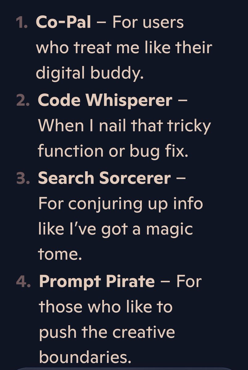 Do you have a nickname for your favorite AI?  I guess it’s a thing.  🤷