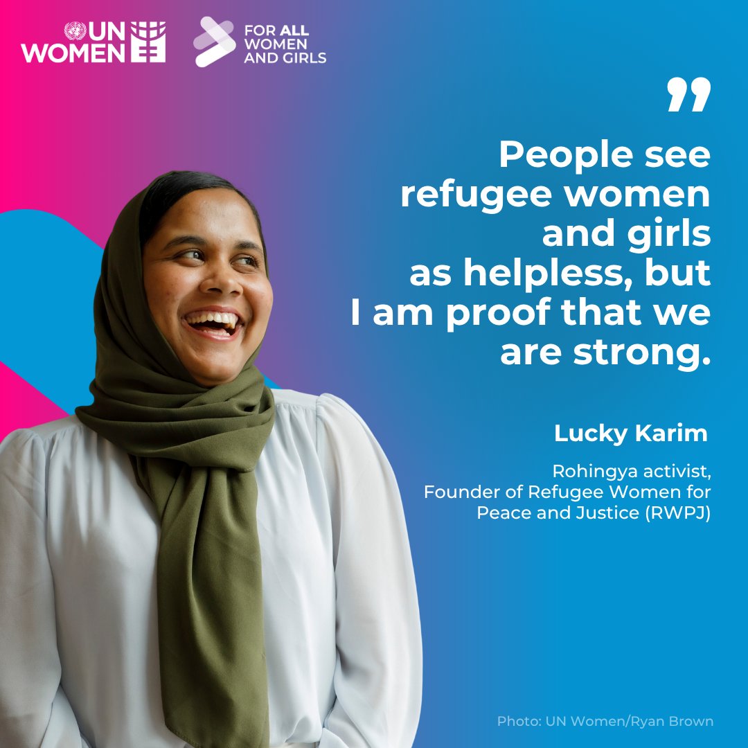 By investing in refugee women's leadership and voices—alongside young leaders like Lucky Karim—we can build a safer, more just world #ForAllWomenAndGirls.

This #WorldRefugeeDay and every day, we stand in solidarity #WithRefugees.

👉 Hear from Lucky: unwo.men/AoGb50WcUti