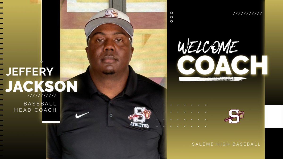 📢 Big news from Salem! We’re excited to announce the hiring of Jeffery Jackson as our new head baseball coach! 
Coach Jackson brings a wealth of experience to the Salem baseball program. With a focus on player development and a commitment to building a competitive team culture,