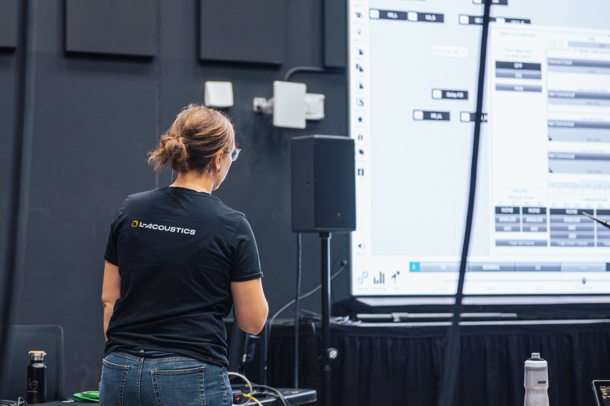 LMG_BeyondTech's tweet photo. LMG is proud to announce that our audio techs are advancing their expertise through comprehensive @L_ACOUSTICS training programs! #BeyondTechnology #LAcoustics https://t.co/nBxE6l8BbN