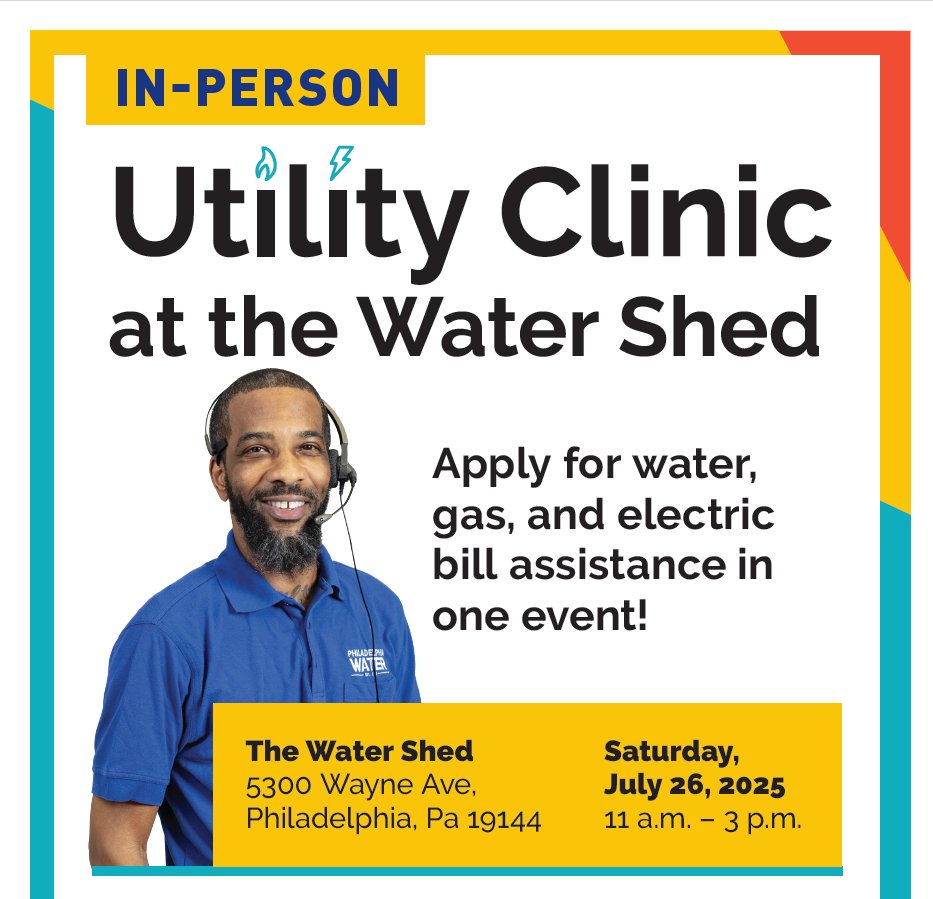 PhillyH2O's tweet image. SAVE THE DATE!
PWD, @PECOConnect and @MyPGW are partnering together again to bring utility assistance to the neighborhood this summer. Limited appointment slots - registration details coming soon!