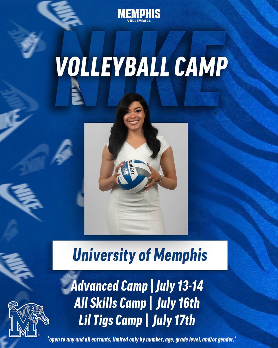 MemphisVBall's tweet image. Only 3๏ธโฃ weeks left until our camps are underway โ๏ธ
๐ gotigersgo.me/NVC25