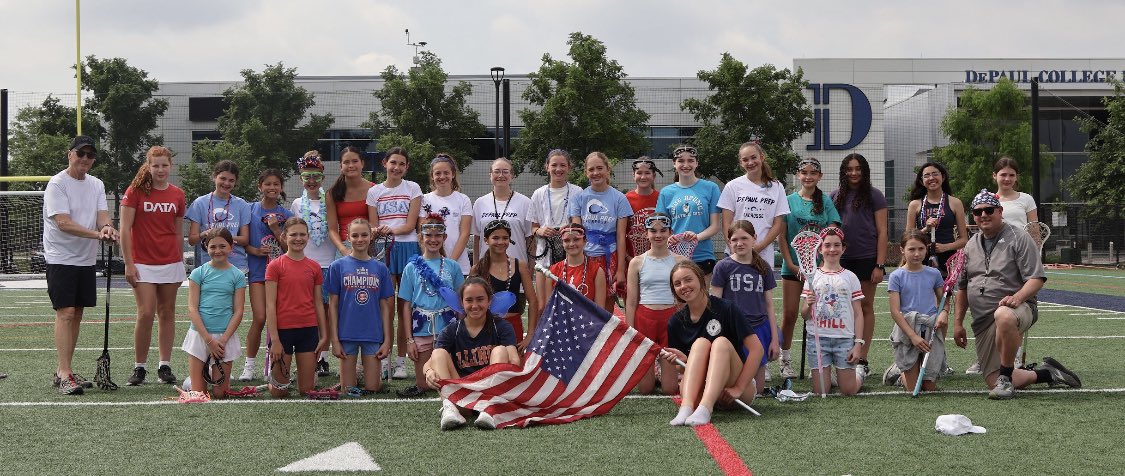 DePaulPrepwlax's tweet image. Our middle school lacrosse players finished this week strong with a lot of energy at their “July 4th” themed practice.